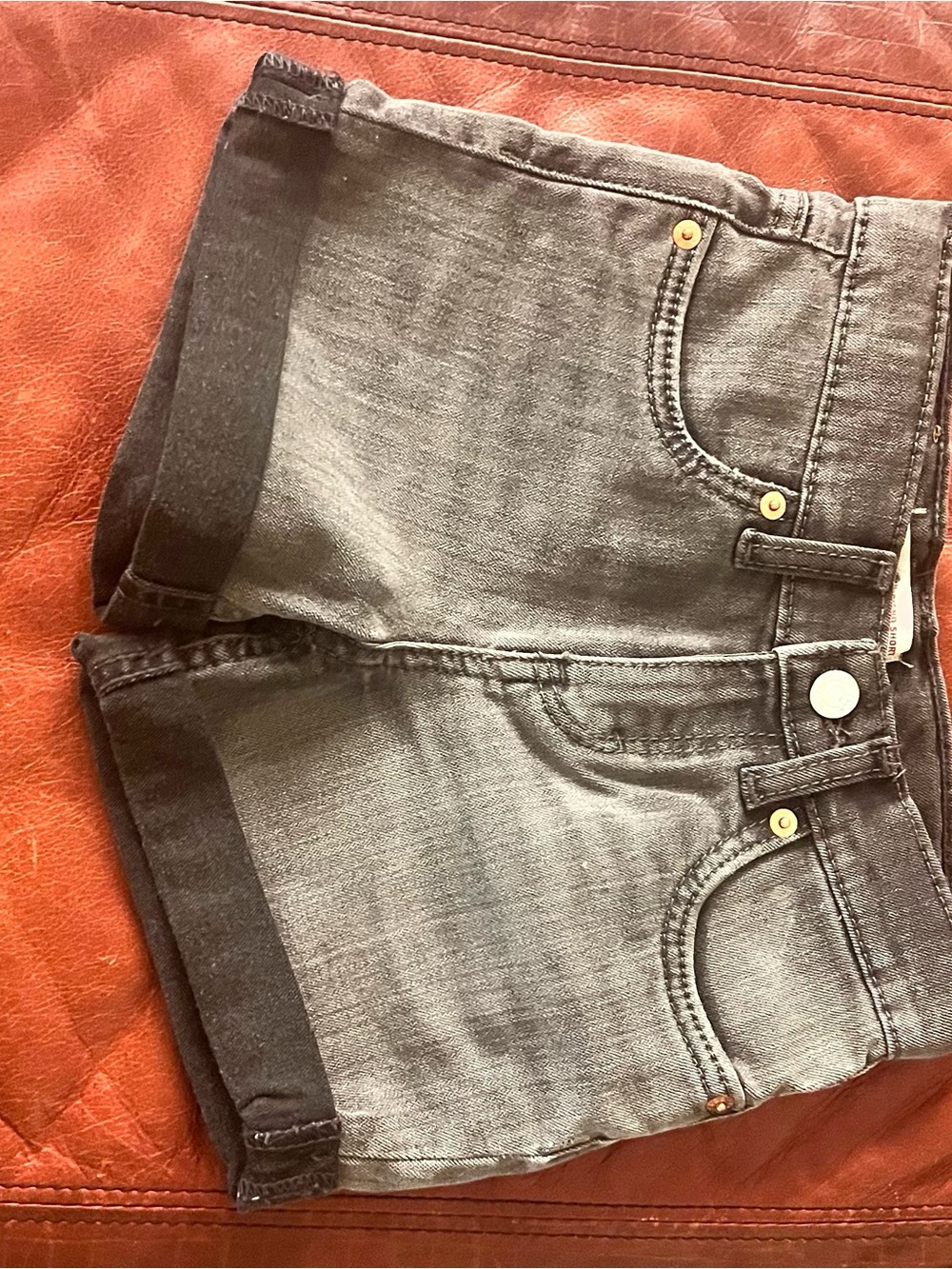 Girl’s Gray Denim Shorts - Casual High-Rise Cut